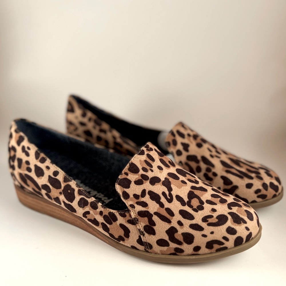 Dr Scholls NEW Dawned wedge Leopard Loafers w Be Energized foam sz 8